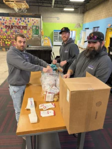 Countryside team packing food bags